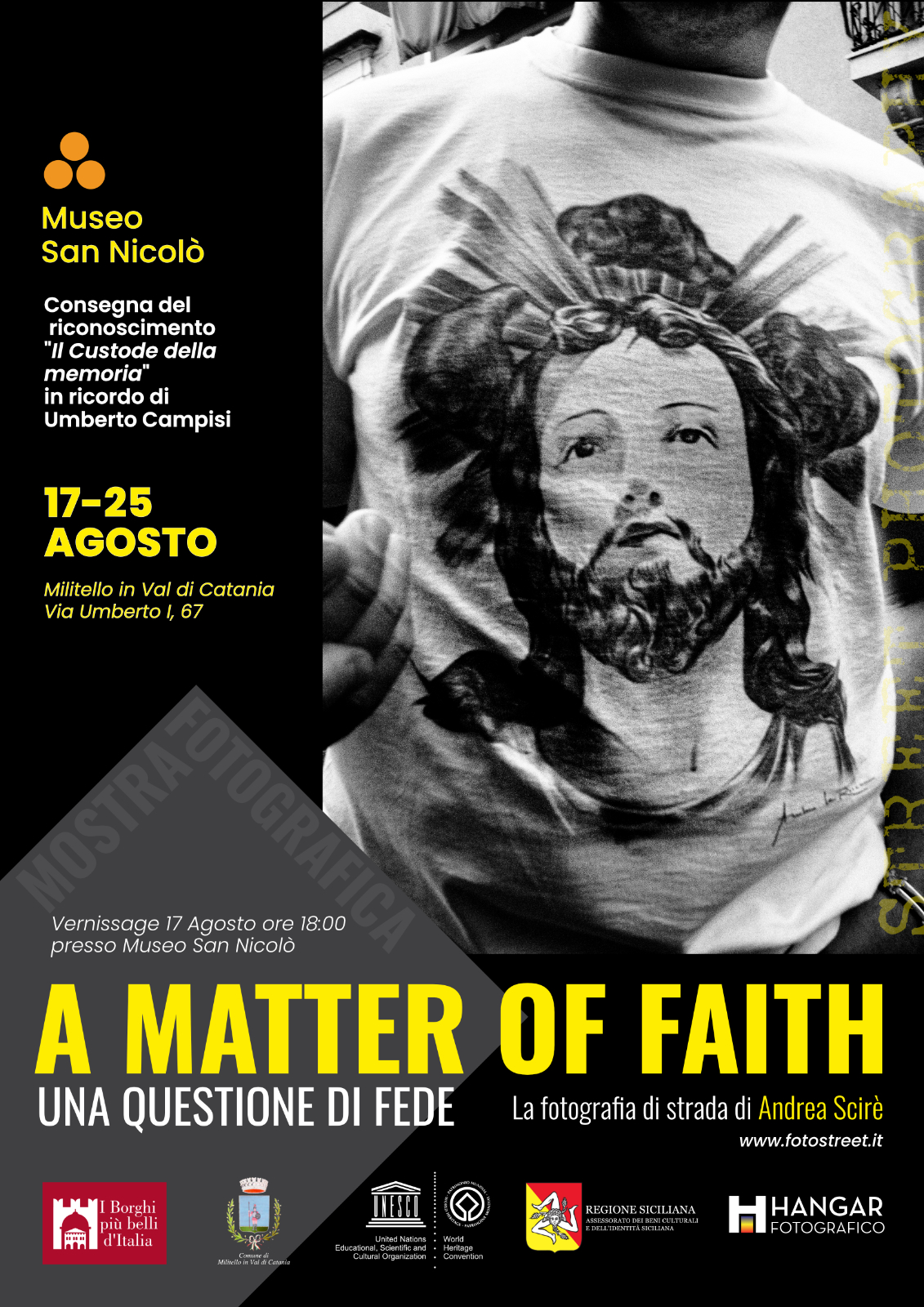 A Matter of Faith in mostra a Militello in val di Catania